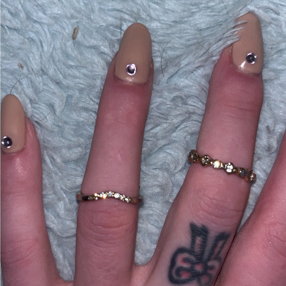 Gold knuckle ring set